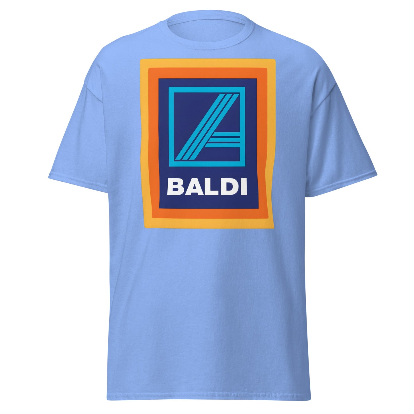 BALDI Supermarket Parody Logo T-Shirt - Funny Grocery Tee - Carolina Blue - T-Shirts Online