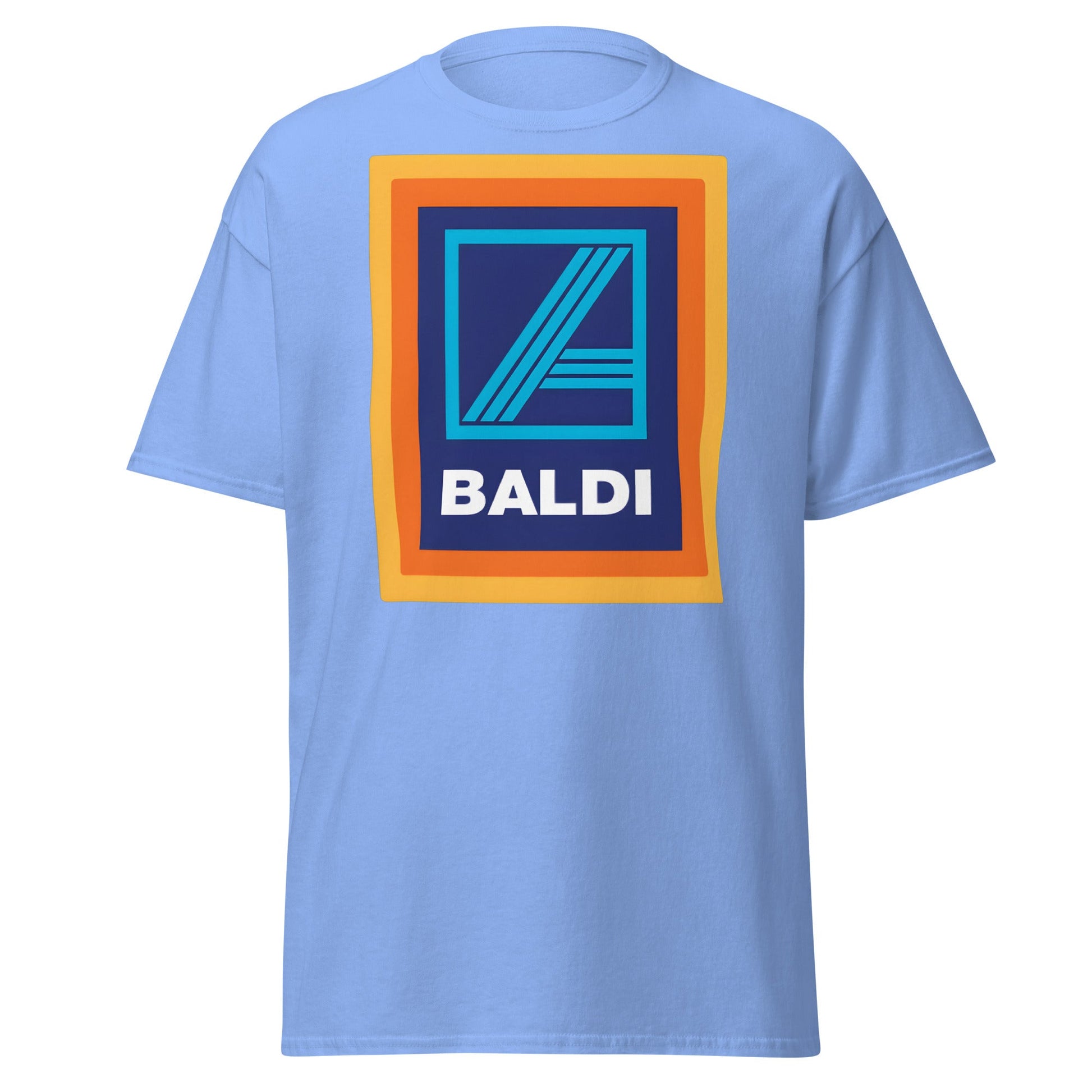 BALDI Supermarket Parody Logo T-Shirt - Funny Grocery Tee - Carolina Blue - T-Shirts Online