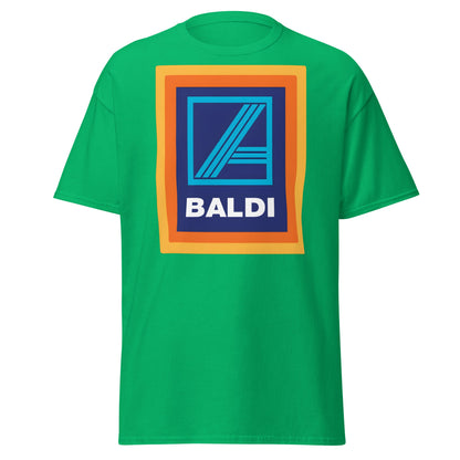 BALDI Supermarket Parody Logo T-Shirt - Funny Grocery Tee - Irish Green - T-Shirts Online