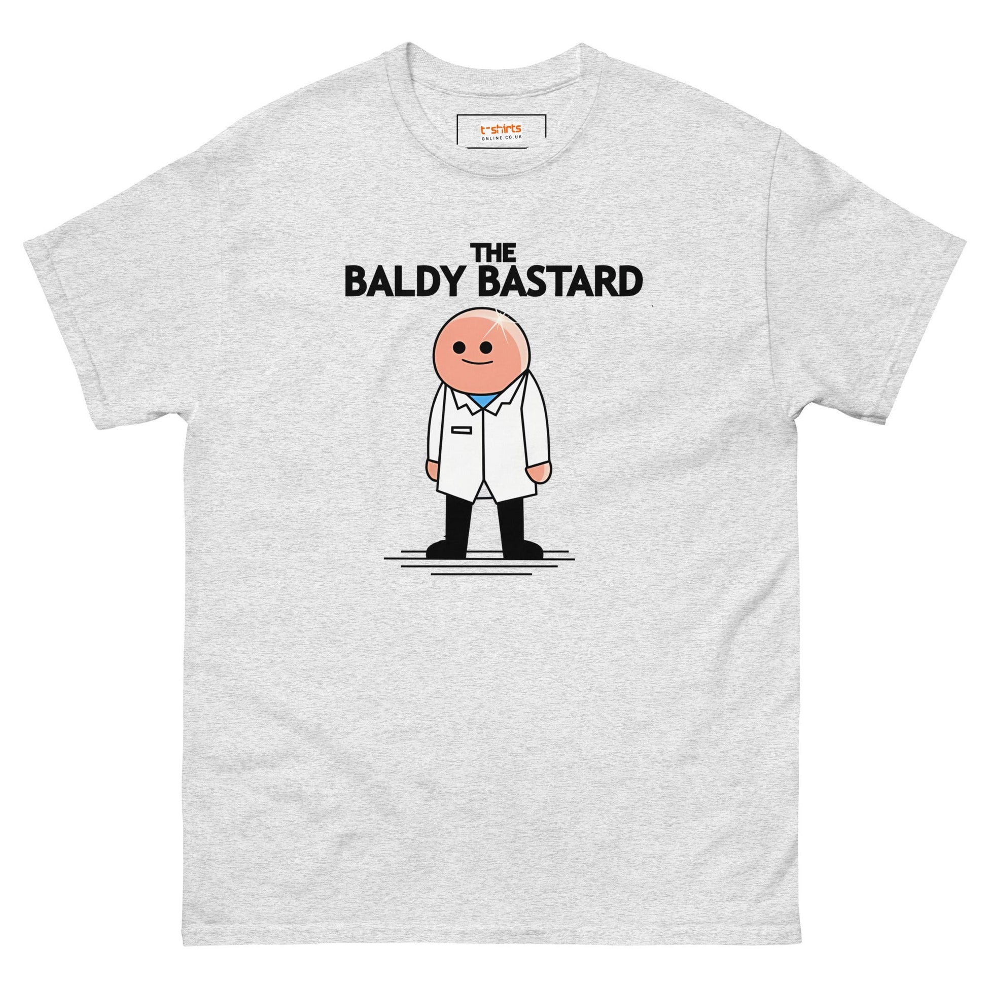 Baldy B#stard T-Shirt | Funny Mr Men Shirt - Ash - T-Shirts Online