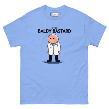 Baldy B#stard T-Shirt | Funny Mr Men Shirt - Carolina Blue - T-Shirts Online