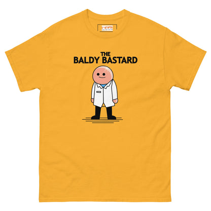 Baldy B#stard T-Shirt | Funny Mr Men Shirt - Gold - T-Shirts Online