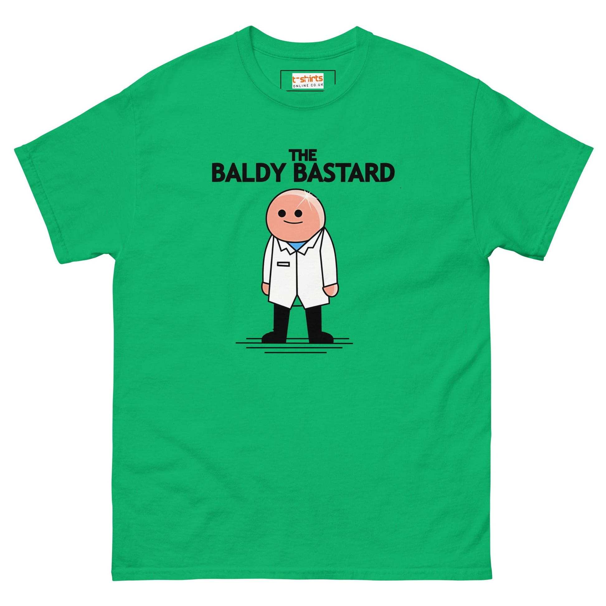 Baldy B#stard T-Shirt | Funny Mr Men Shirt - Irish Green - T-Shirts Online
