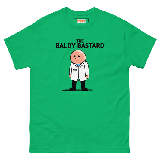 Baldy B#stard T-Shirt | Funny Mr Men Shirt - Irish Green - T-Shirts Online