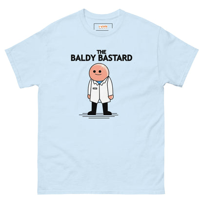 Baldy B#stard T-Shirt | Funny Mr Men Shirt - Light Blue - T-Shirts Online