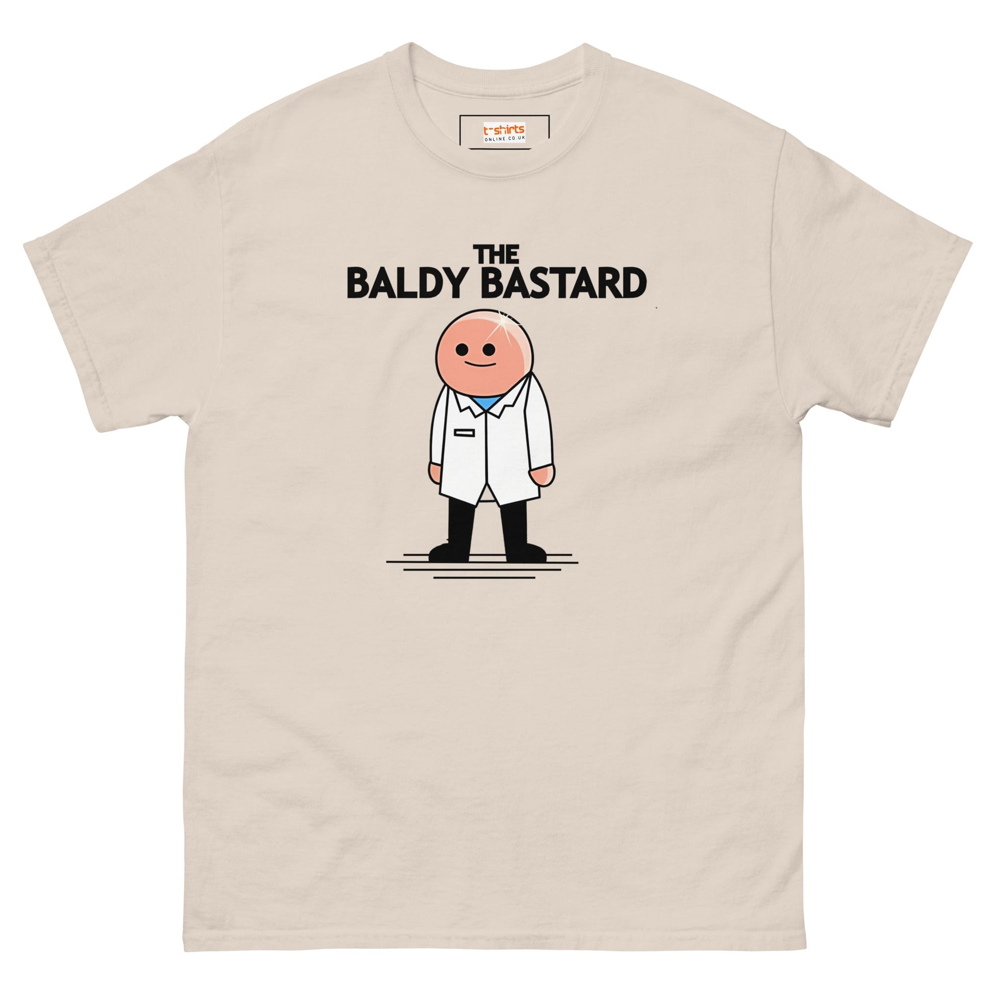 Baldy B#stard T-Shirt | Funny Mr Men Shirt - Natural - T-Shirts Online