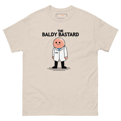 Baldy B#stard T-Shirt | Funny Mr Men Shirt - Natural - T-Shirts Online