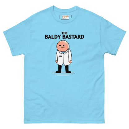 Baldy B#stard T-Shirt | Funny Mr Men Shirt - Sky - T-Shirts Online