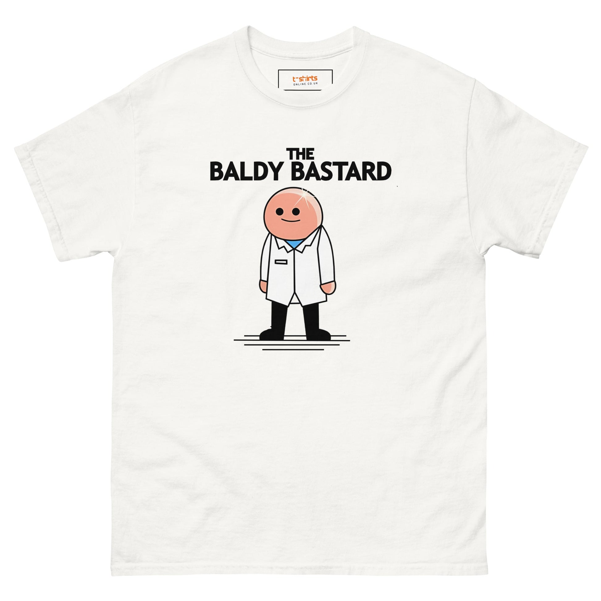Baldy B#stard T-Shirt | Funny Mr Men Shirt - White - T-Shirts Online