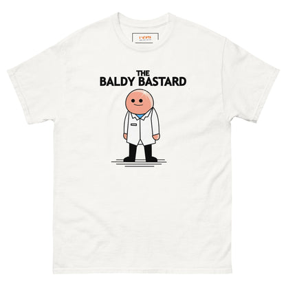 Baldy B#stard T-Shirt | Funny Mr Men Shirt - White - T-Shirts Online