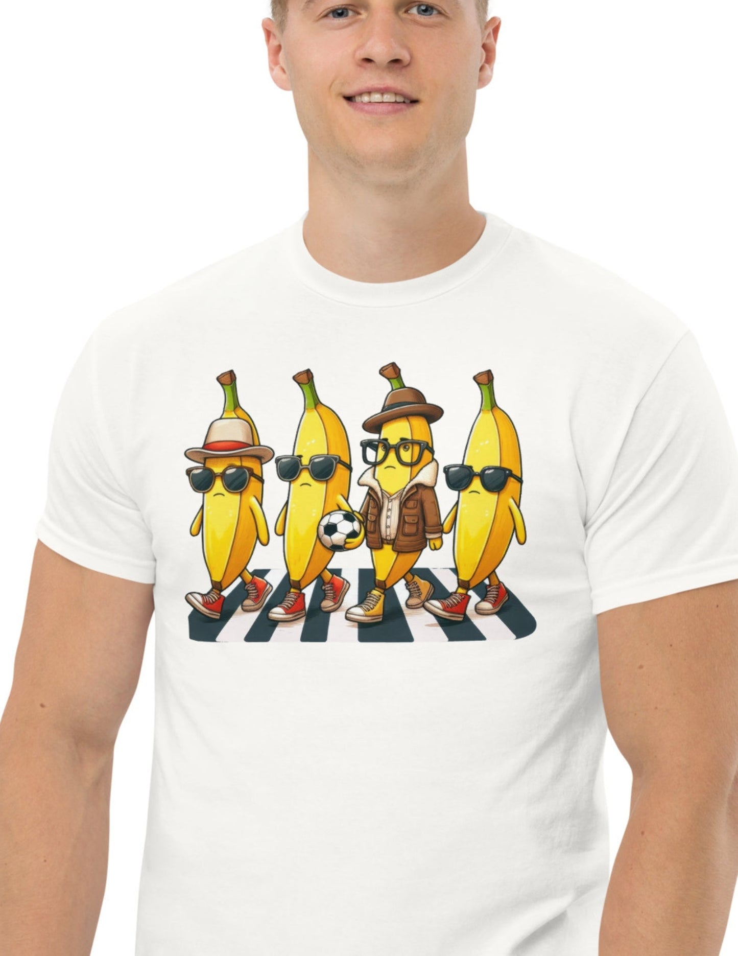Banana Walking Soccer | Football T-Shirt - Black - T-Shirts Online