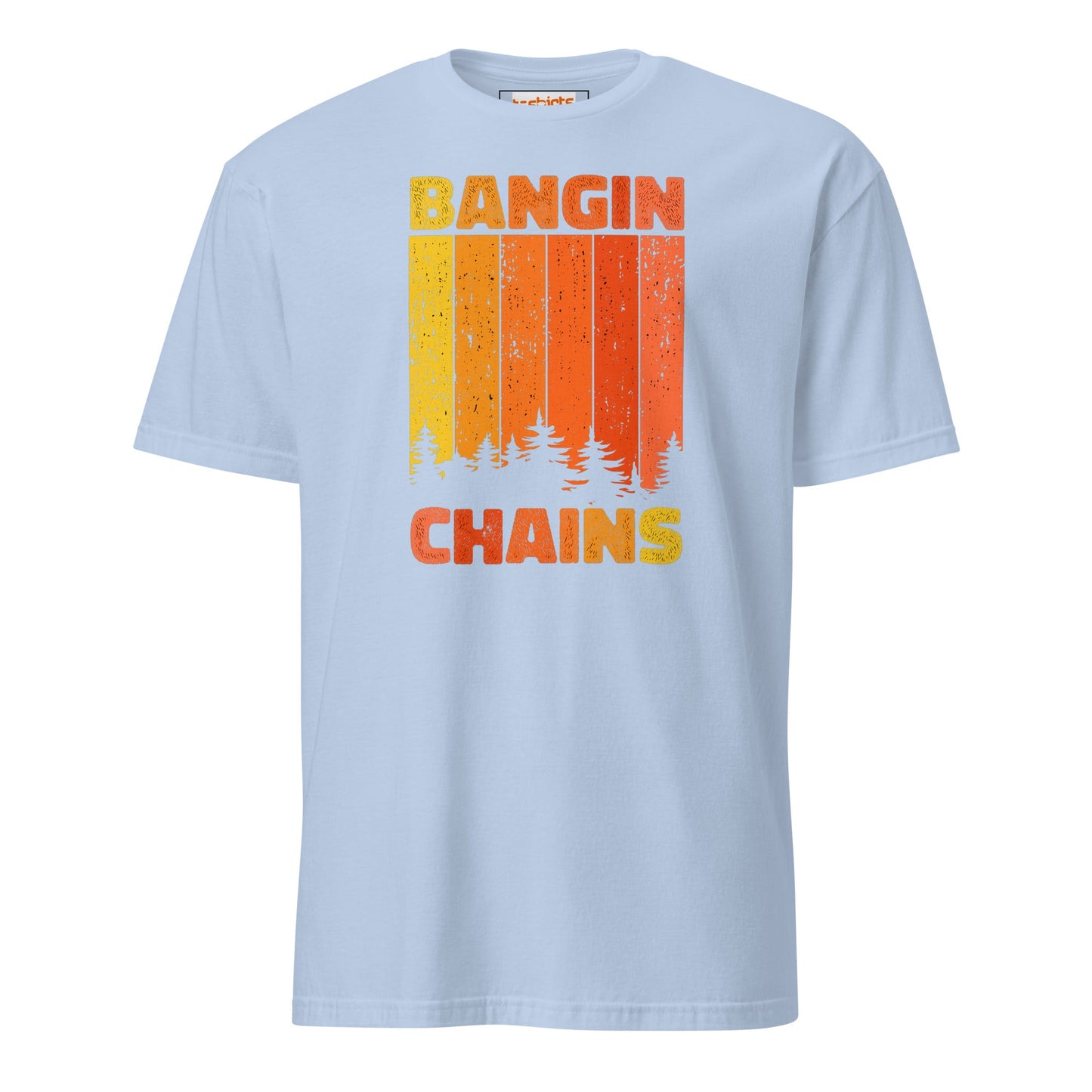 Bangin Chains Disc Golf T-Shirt - Light Blue - T-Shirts Online