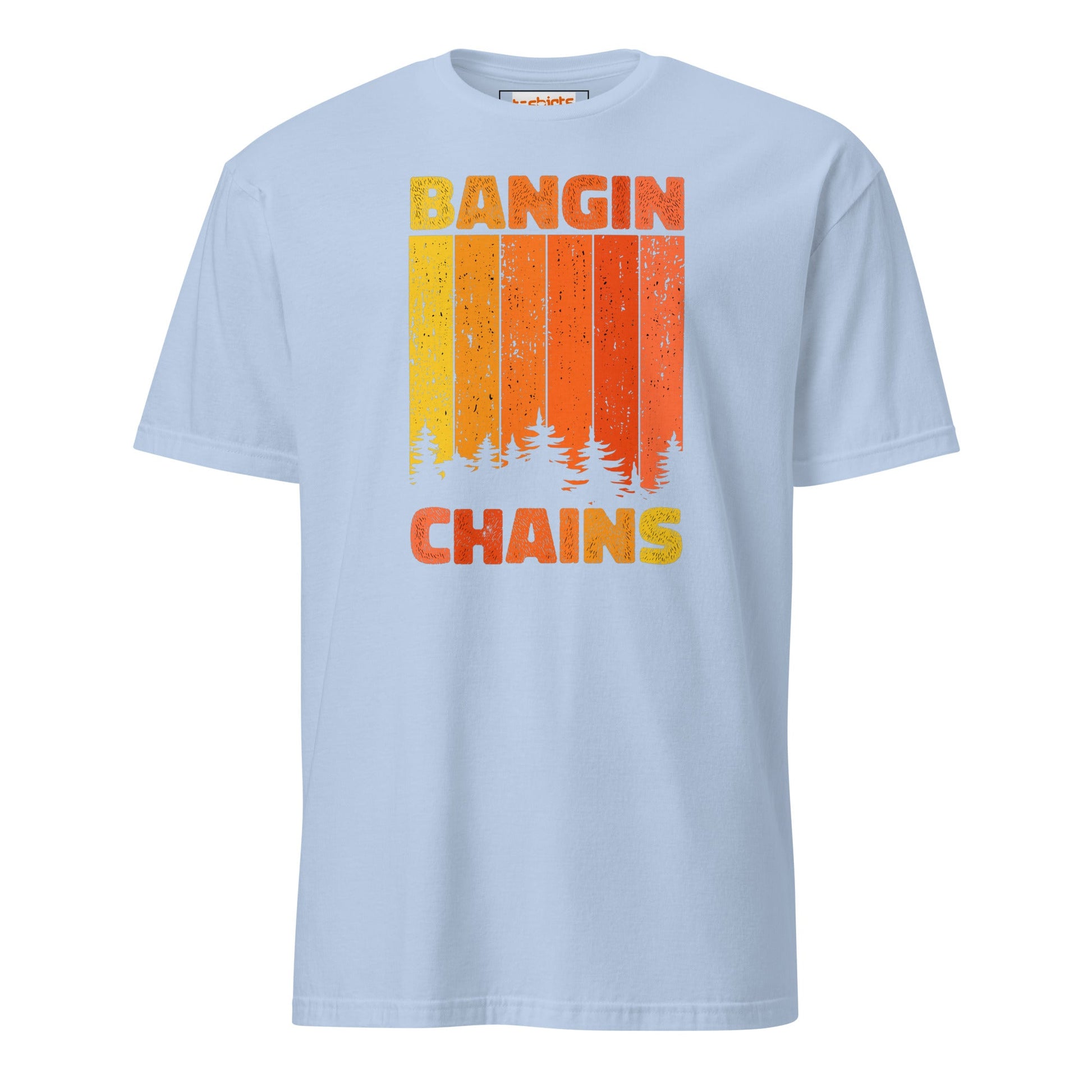 Bangin Chains Disc Golf T-Shirt - Light Blue - T-Shirts Online