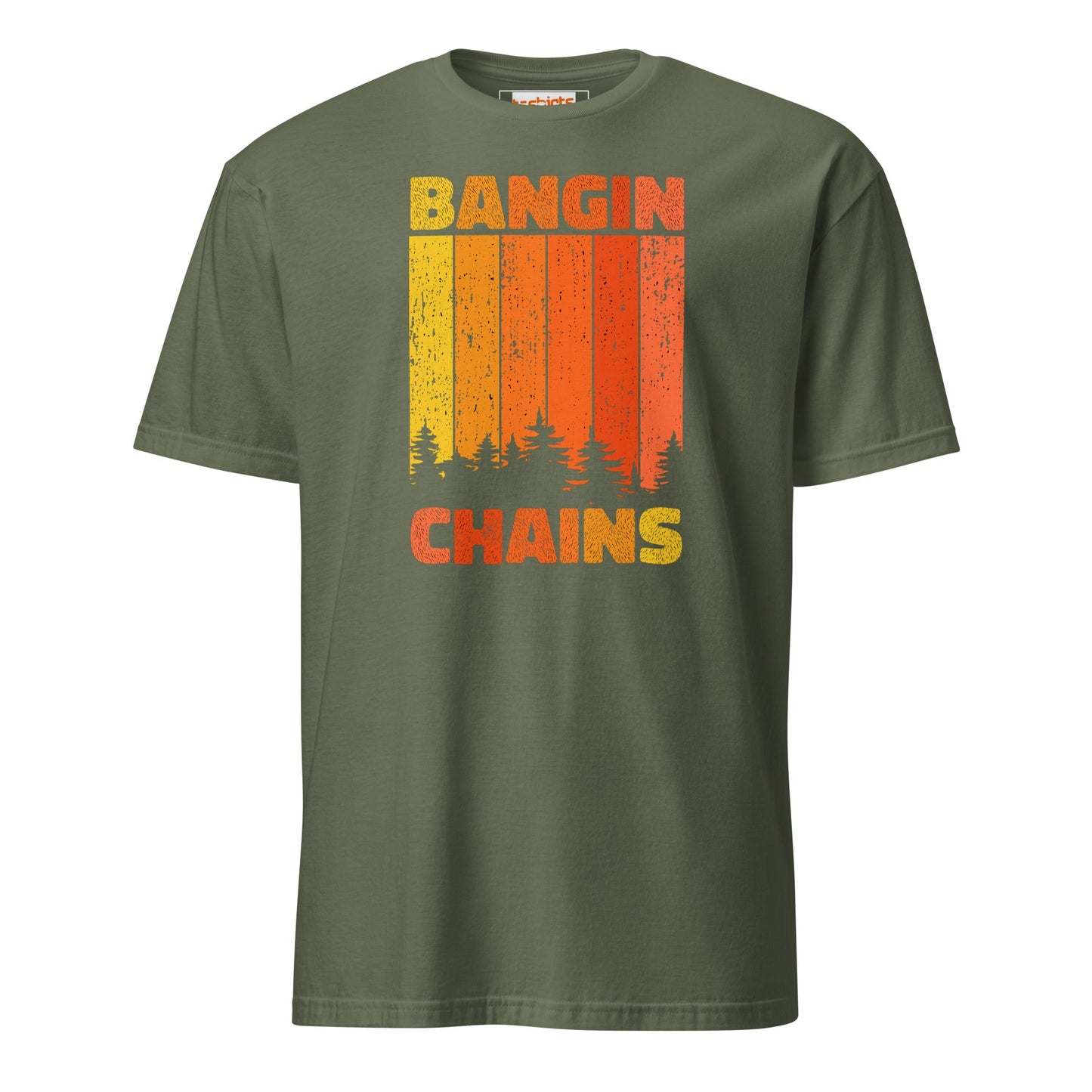 Bangin Chains Disc Golf T-Shirt - Military Green - T-Shirts Online