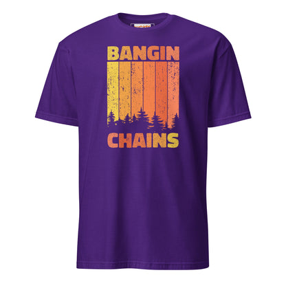 Bangin Chains Disc Golf T-Shirt - Purple - T-Shirts Online