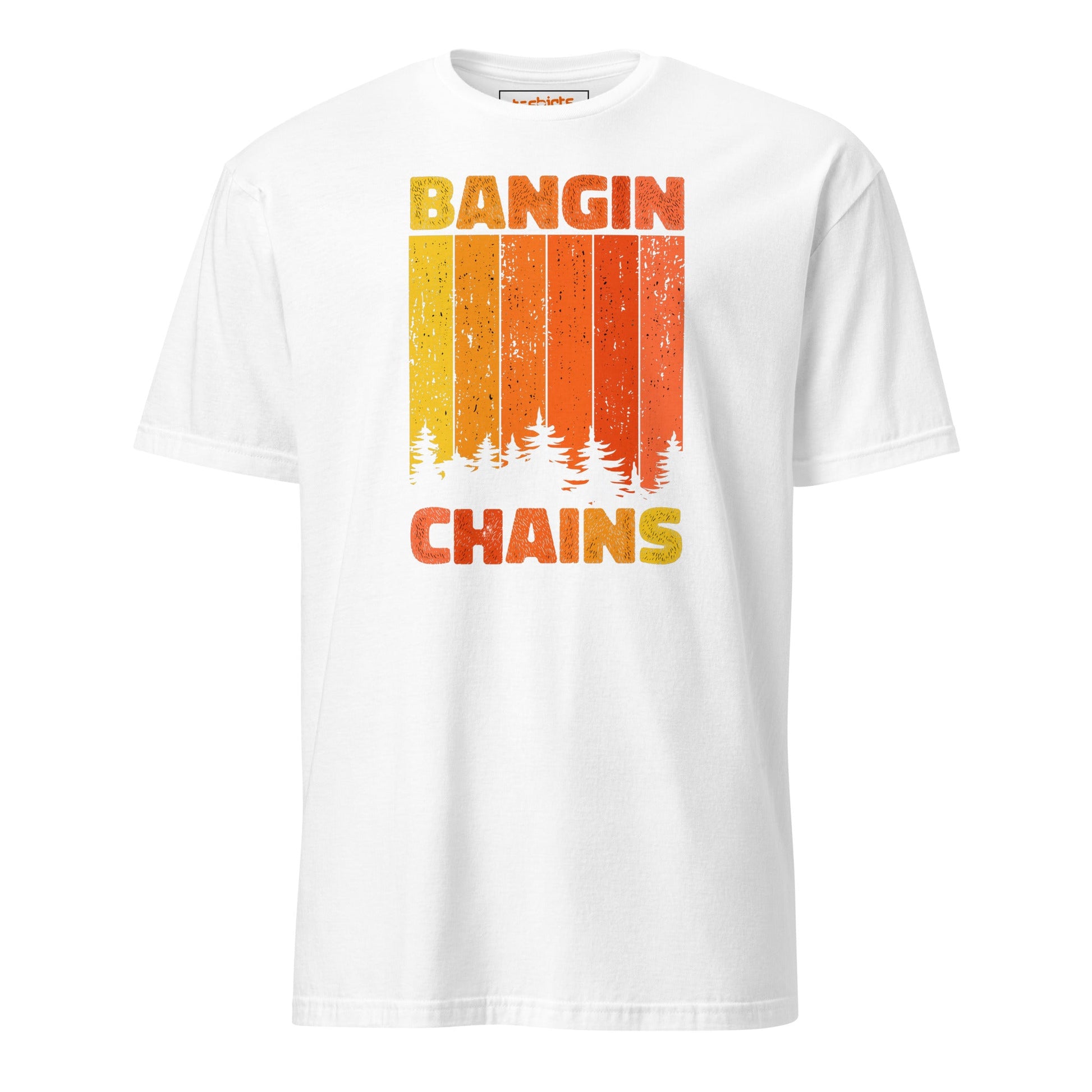 Bangin Chains Disc Golf T-Shirt - White - T-Shirts Online