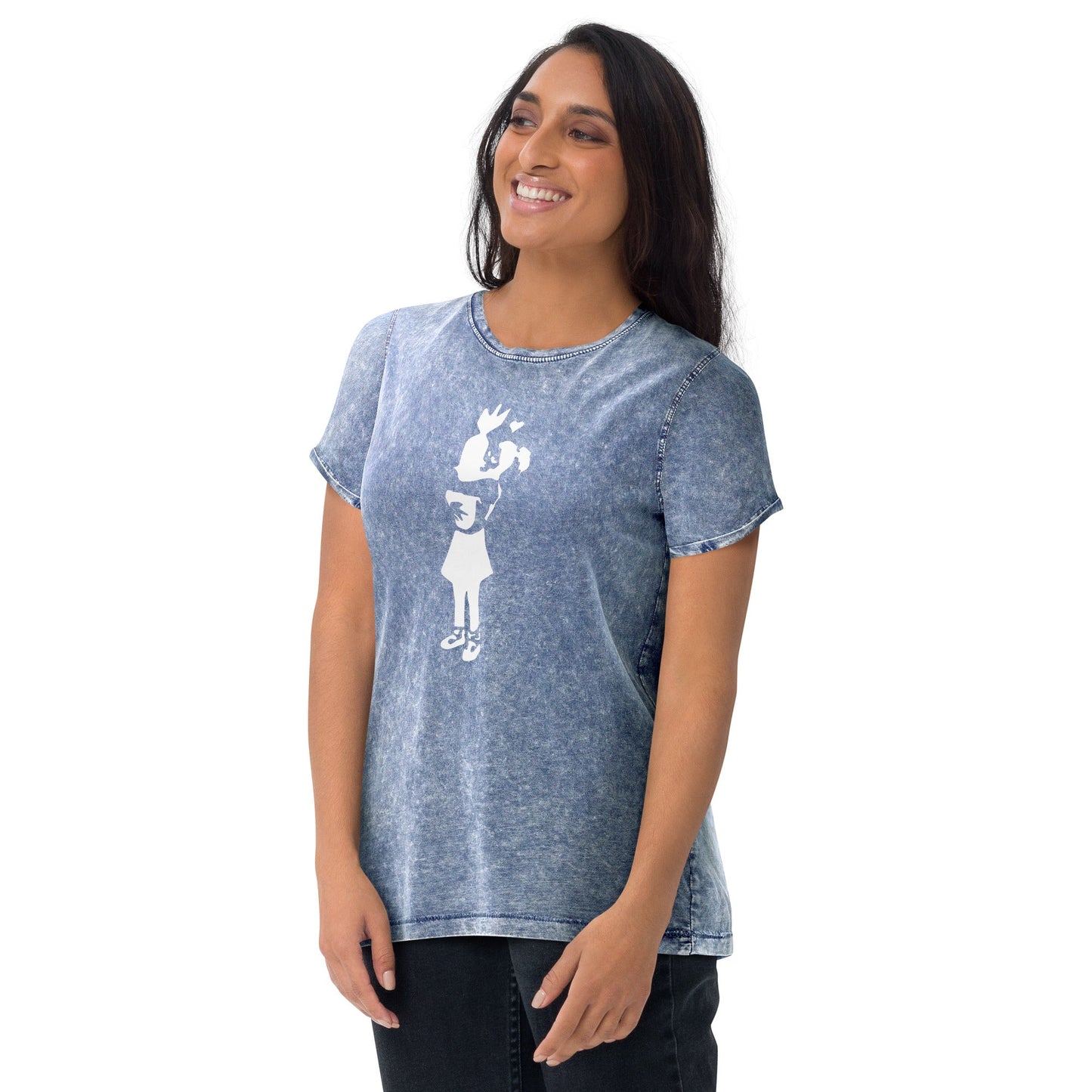 Banksy Bomb T-Shirt | Men's Denim Banksy Tee - Black - T-Shirts Online