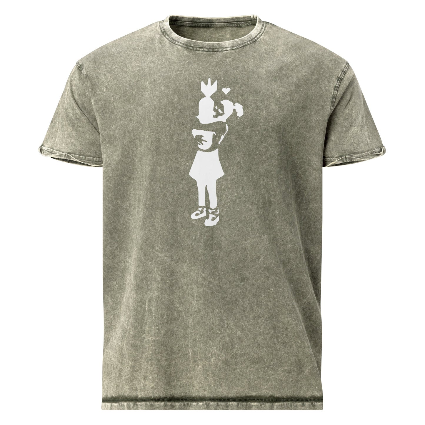 Banksy Bomb T-Shirt | Men's Denim Banksy Tee - Dark Army Green - T-Shirts Online