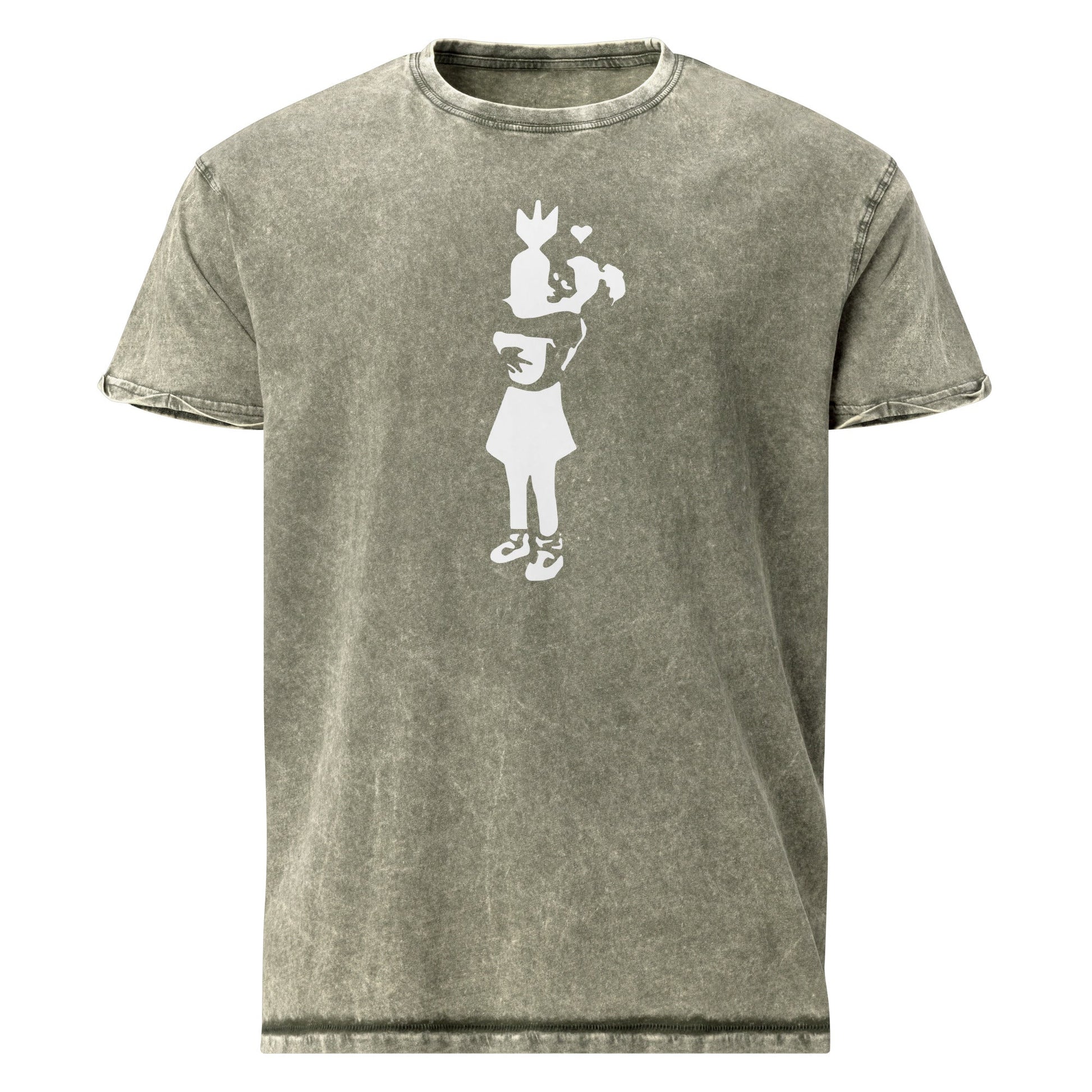Banksy Bomb T-Shirt | Men's Denim Banksy Tee - Dark Army Green - T-Shirts Online