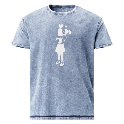 Banksy Bomb T-Shirt | Men's Denim Banksy Tee - Denim Blue - T-Shirts Online