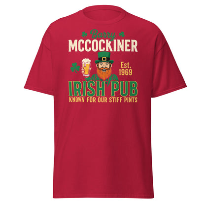 Barry McCockiner Irish Pub Funny St. Patrick's Day T-Shirt - Cardinal - T-Shirts Online
