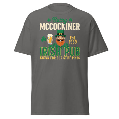 Barry McCockiner Irish Pub Funny St. Patrick's Day T-Shirt - Charcoal - T-Shirts Online
