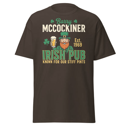 Barry McCockiner Irish Pub Funny St. Patrick's Day T-Shirt - Dark Chocolate - T-Shirts Online