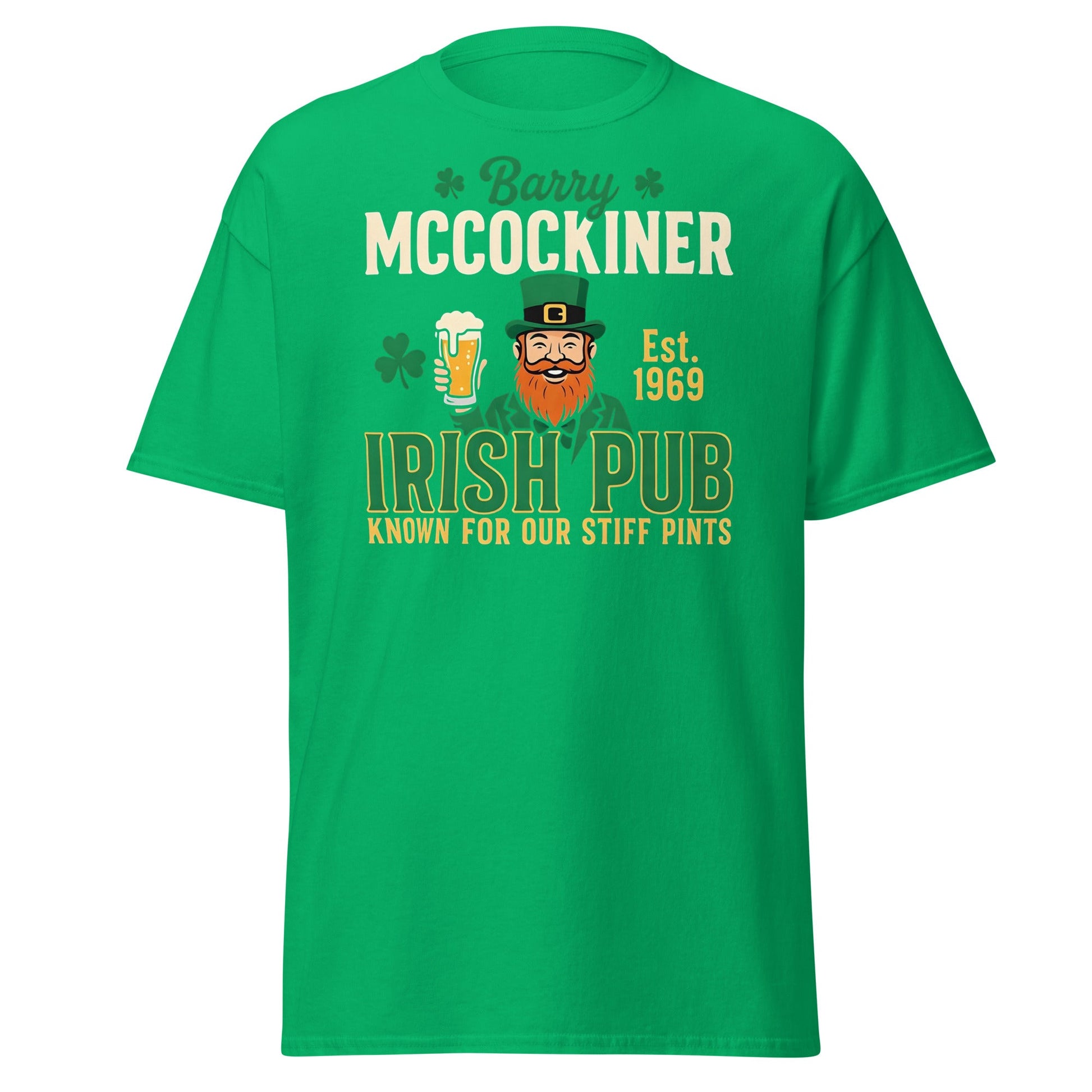 Barry McCockiner Irish Pub Funny St. Patrick's Day T-Shirt - Irish Green - T-Shirts Online