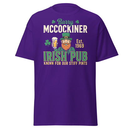 Barry McCockiner Irish Pub Funny St. Patrick's Day T-Shirt - Purple - T-Shirts Online