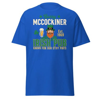 Barry McCockiner Irish Pub Funny St. Patrick's Day T-Shirt - Royal - T-Shirts Online