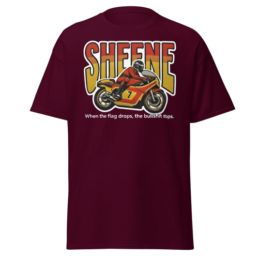 Barry Sheene Racing T-Shirt - Iconic 70s Legend Quote Tee - Maroon - T-Shirts Online