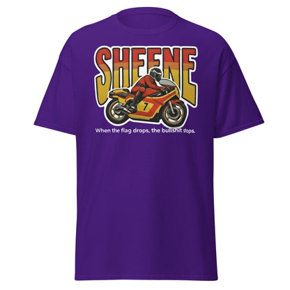 Barry Sheene Racing T-Shirt - Iconic 70s Legend Quote Tee - Purple - T-Shirts Online