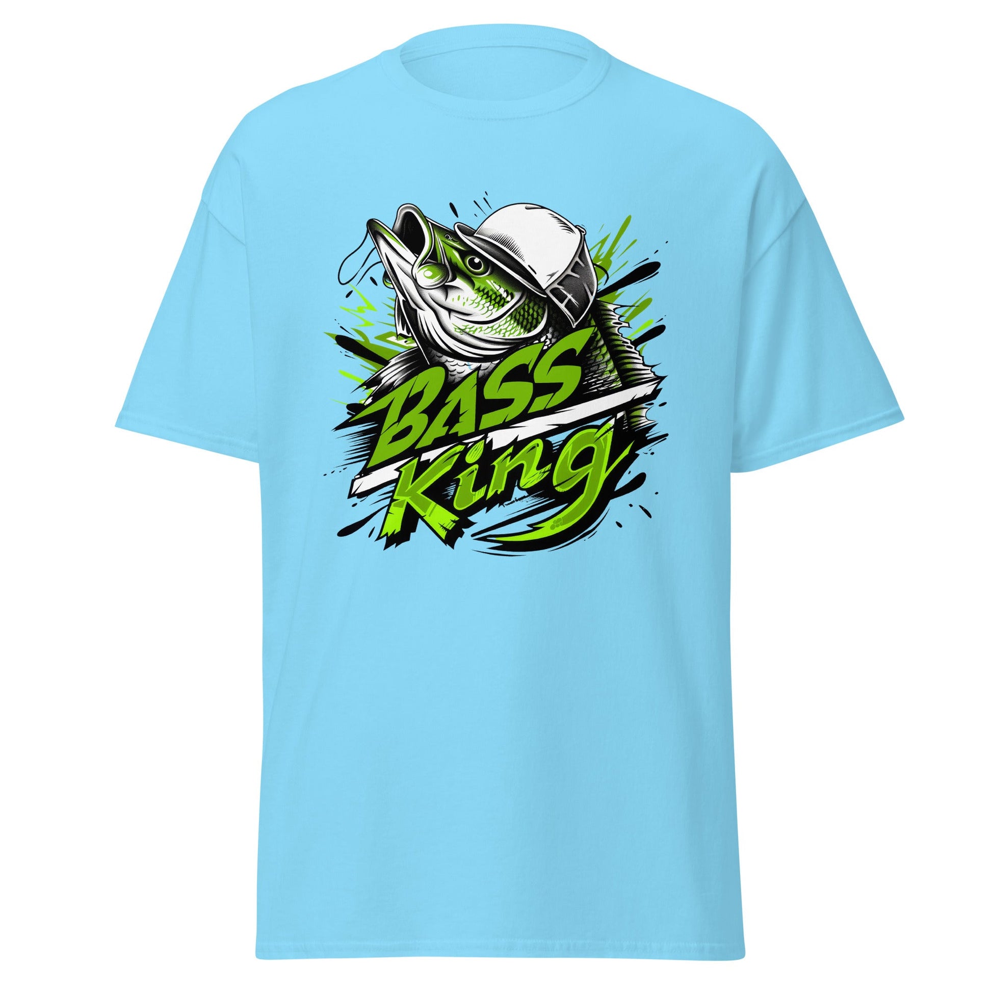 Bass King | Fishing T-Shirt - Sky - T-Shirts Online