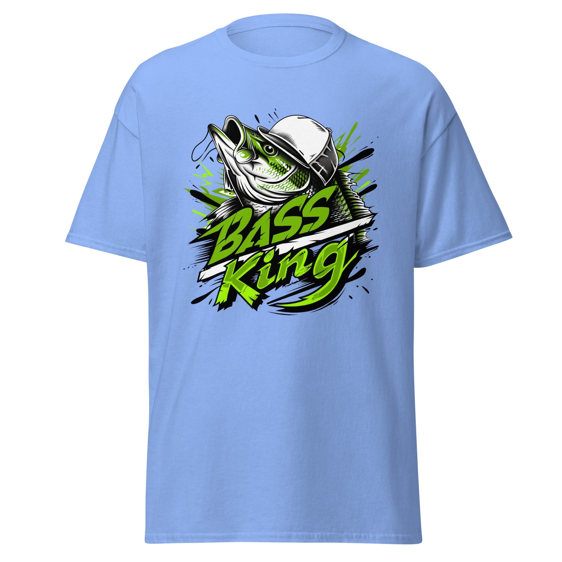 Bass King | Fishing T-Shirt - Carolina Blue - T-Shirts Online