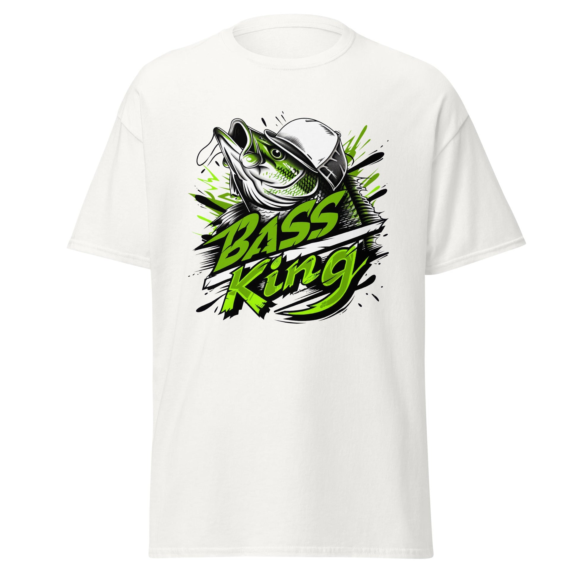 Bass King | Fishing T-Shirt - White - T-Shirts Online