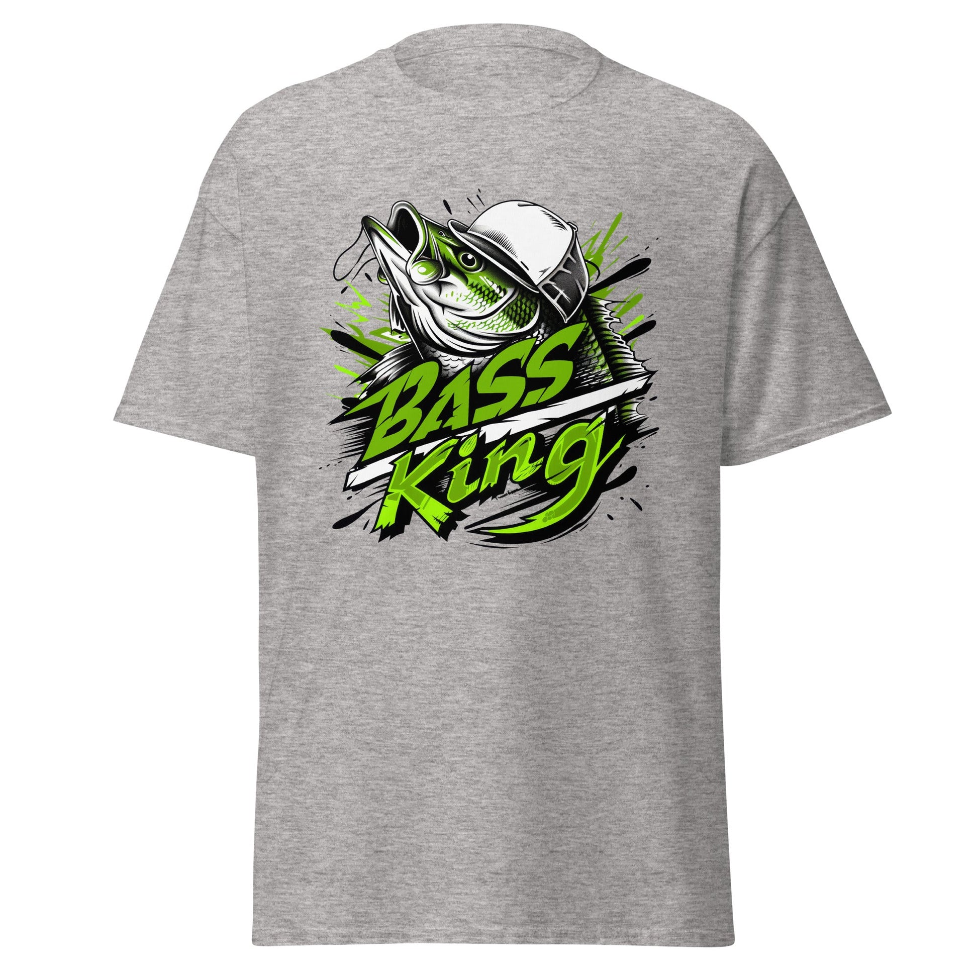 Bass King | Fishing T-Shirt - Sport Grey - T-Shirts Online