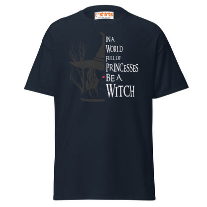 Be a Witch T-Shirt – Gothic Witchy Quote Tee - Navy - T-Shirts Online