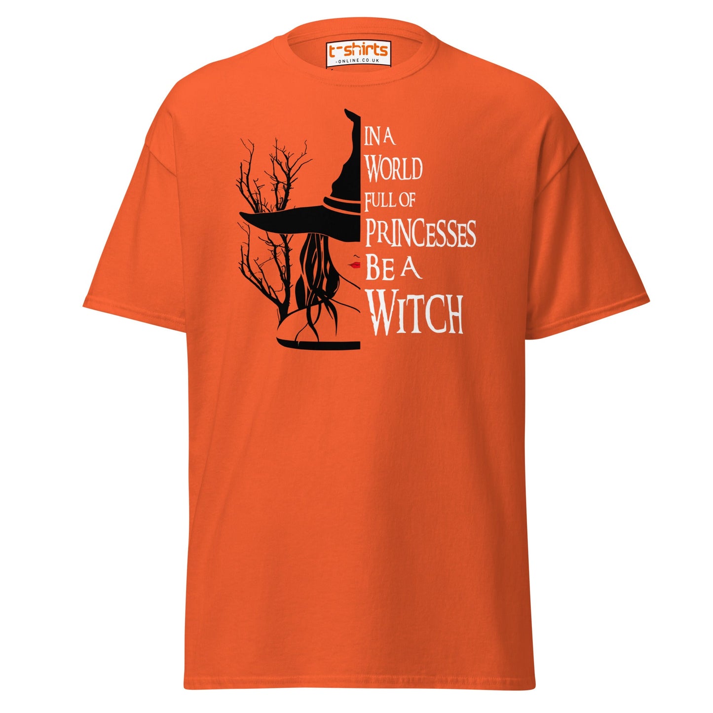 Be a Witch T-Shirt – Gothic Witchy Quote Tee - Orange - T-Shirts Online