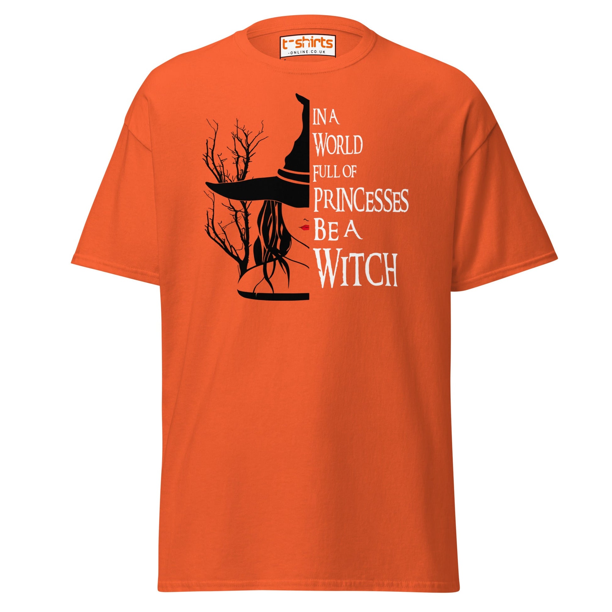 Be a Witch T-Shirt – Gothic Witchy Quote Tee - Orange - T-Shirts Online