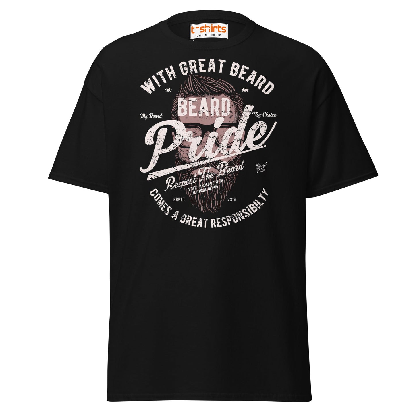 Beard Pride T-Shirt | Great Beard Responsibility Tee - Black - T-Shirts Online