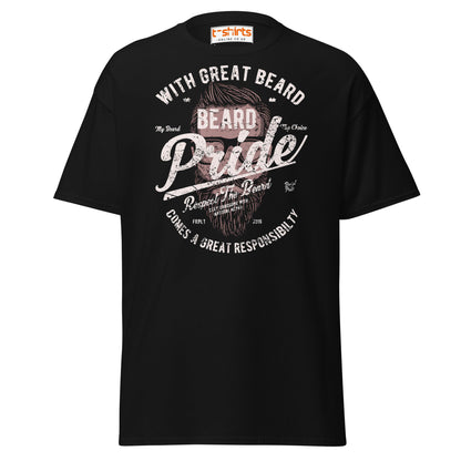 Beard Pride T-Shirt | Great Beard Responsibility Tee - Black - T-Shirts Online