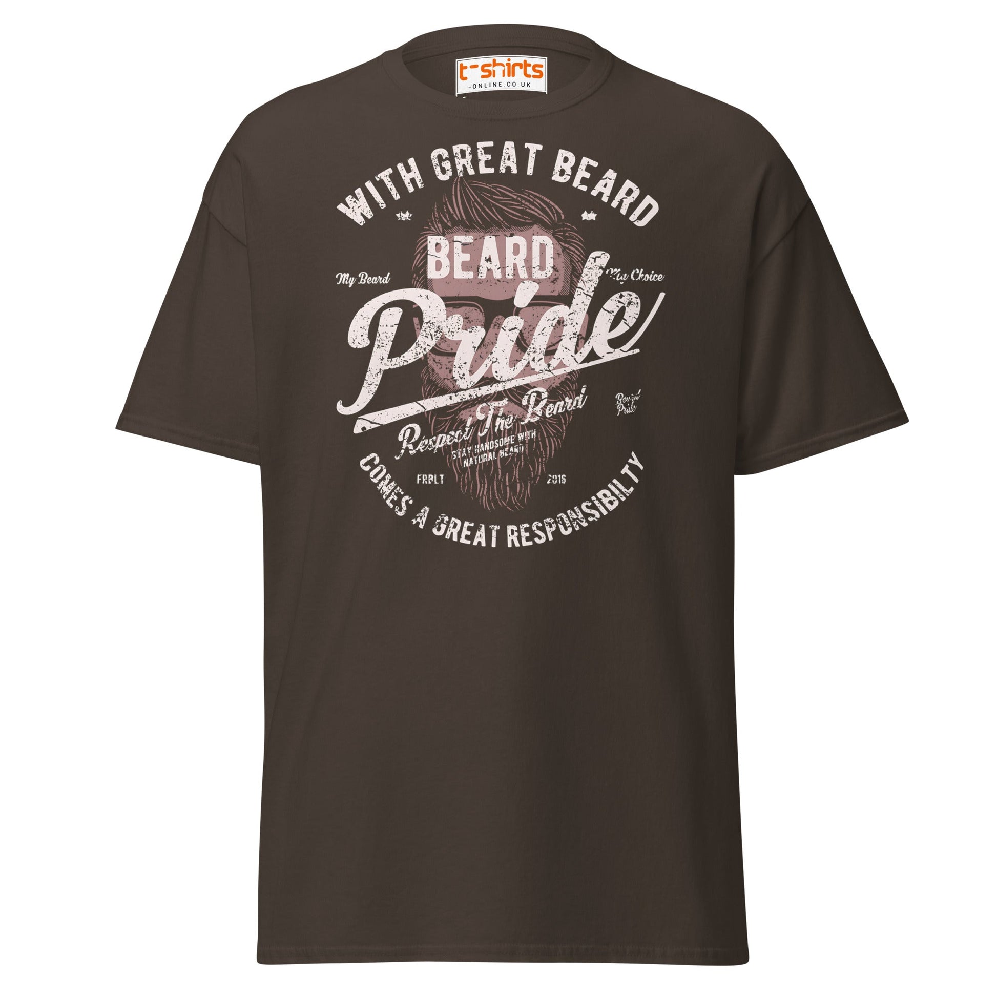 Beard Pride T-Shirt | Great Beard Responsibility Tee - Dark Chocolate - T-Shirts Online