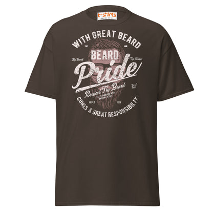 Beard Pride T-Shirt | Great Beard Responsibility Tee - Dark Chocolate - T-Shirts Online