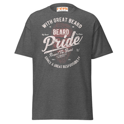 Beard Pride T-Shirt | Great Beard Responsibility Tee - Dark Heather - T-Shirts Online
