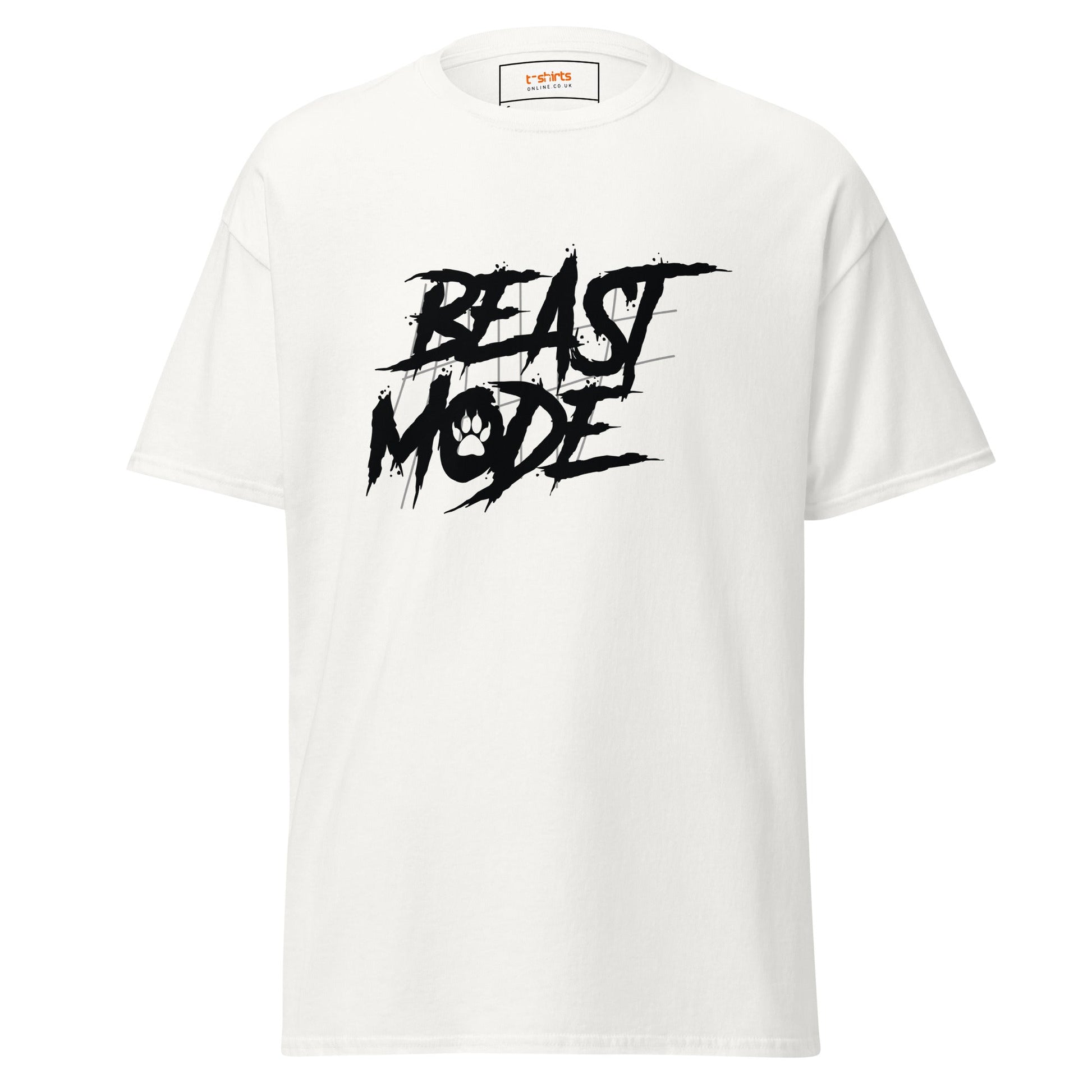 Beast Mode | Gym T-Shirt - White - T-Shirts Online