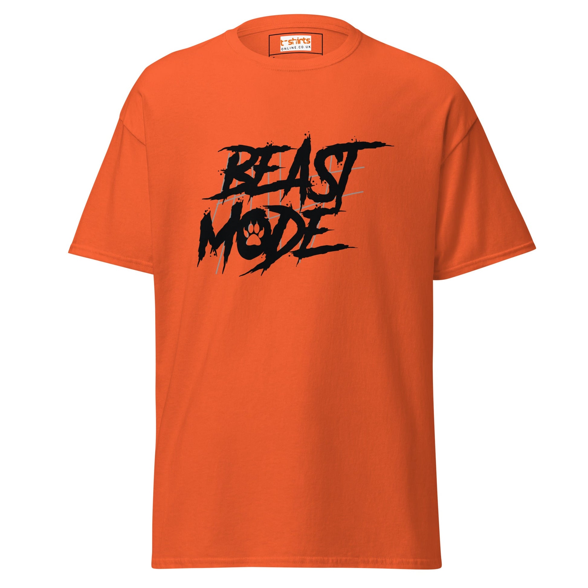 Beast Mode | Gym T-Shirt - Orange - T-Shirts Online