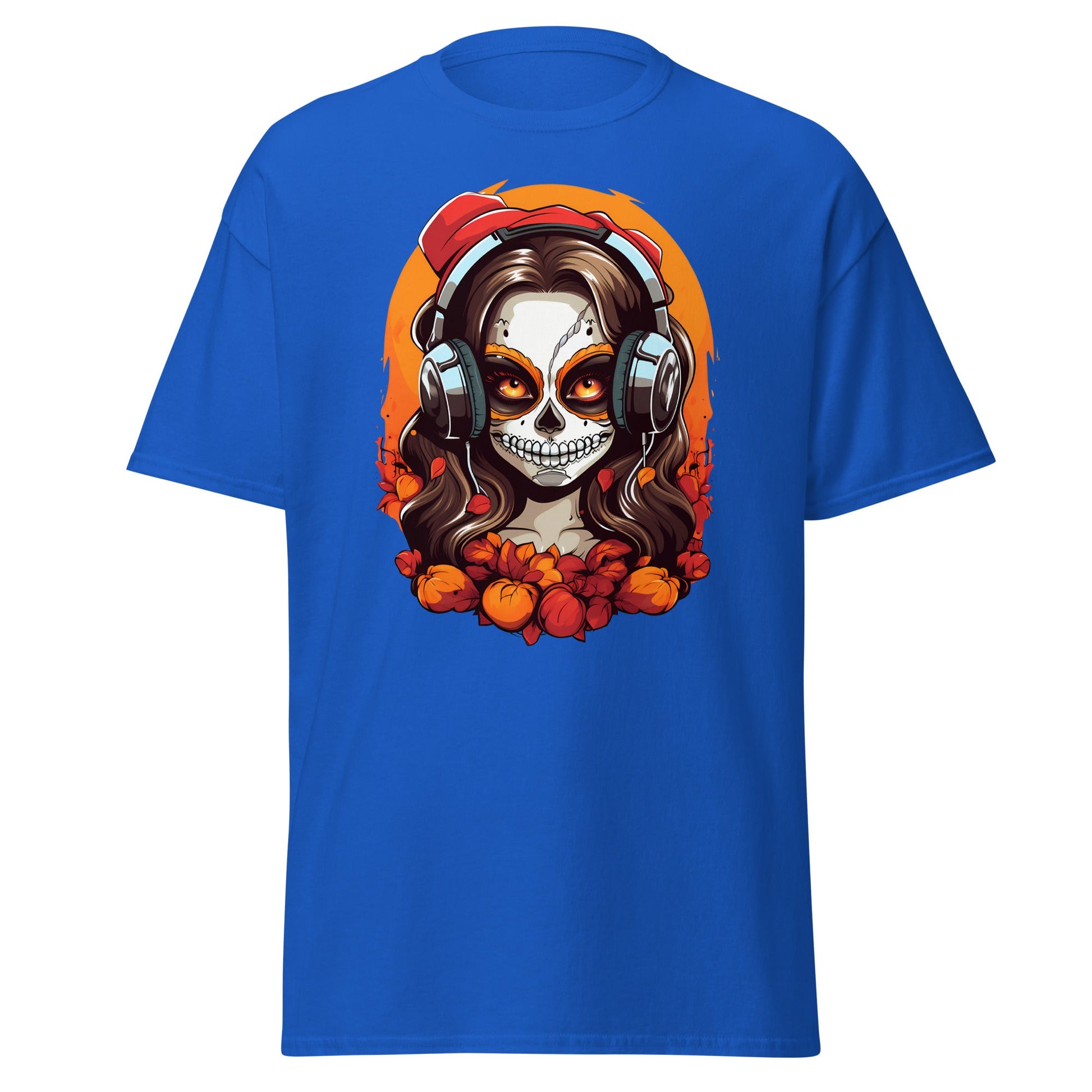 Beats Skull | Skull T-Shirt - Royal - T-Shirts Online