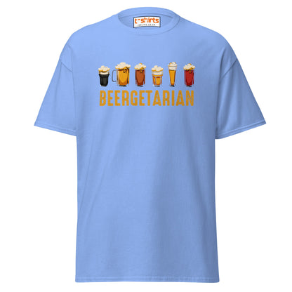 Beergetarian Funny Drinking Graphic T-Shirt - Carolina Blue - T-Shirts Online