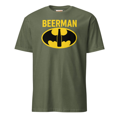 Beerman T-Shirt | Funny Superhero Tee - Military Green - T-Shirts Online