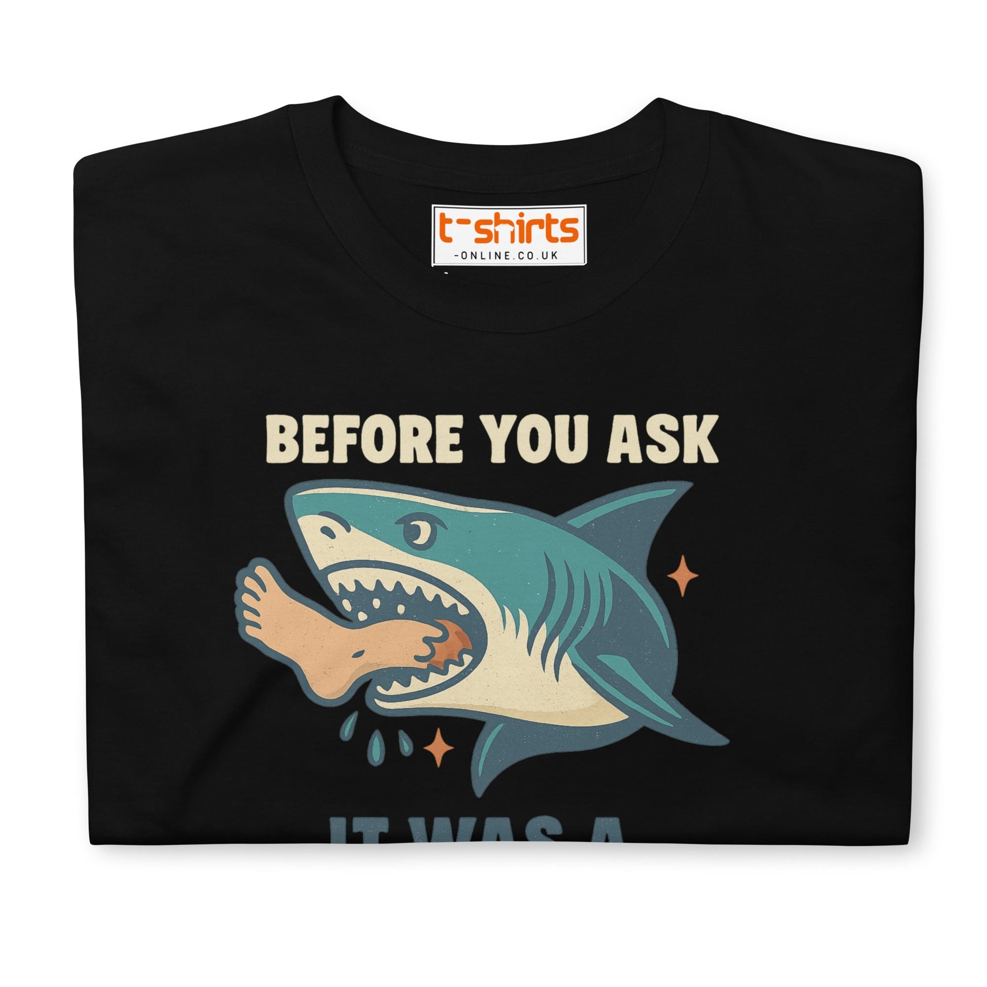 Before You Ask Shark Attack Funny T-Shirt - Navy - T-Shirts Online